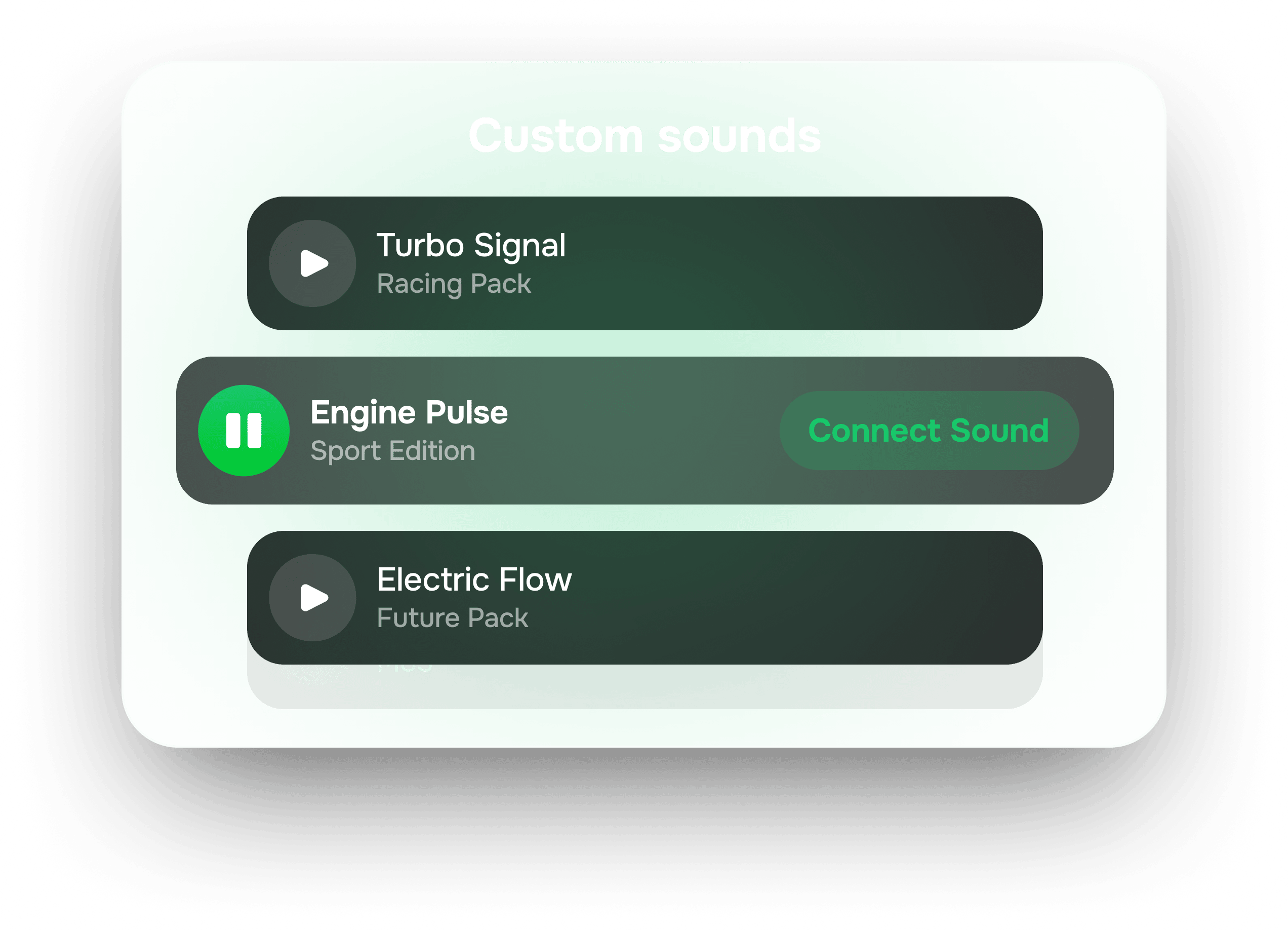 Custom CarPlay sounds — Turbo Signal, Engine Pulse, Electric Flow